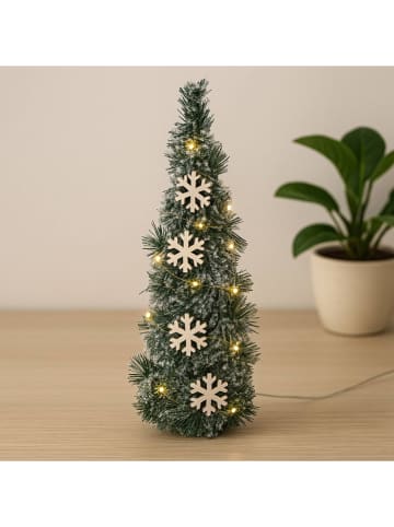 WellHome Drzewko dekoracyjne LED w kolorze zielonym - wys. 40 cm