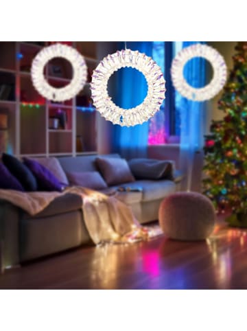 WellHome LED-Dekoanhänger in Silber - Ø 30 cm