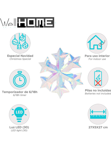 WellHome LED-Dekoanhänger in Bunt - Ø 27 cm