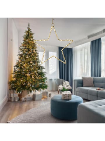 WellHome LED-Dekoanhänger in Gold - Ø 30 cm