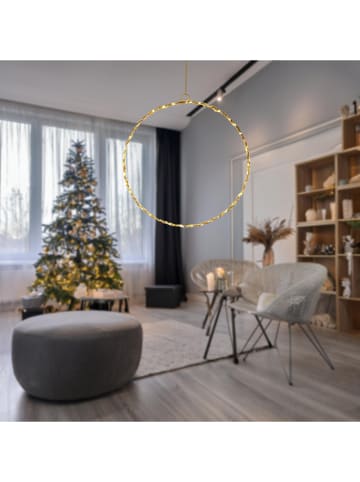 WellHome Zawieszka dekoracyjna LED w kolorze złotym - Ø 30 cm