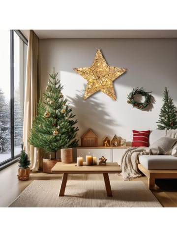 WellHome Zawieszka dekoracyjna LED w kolorze złotym - Ø 25 cm