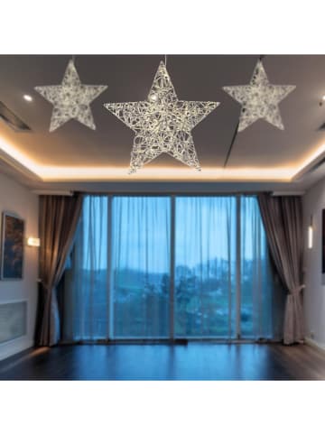 WellHome LED-Dekoanhänger in Silber - Ø 30 cm