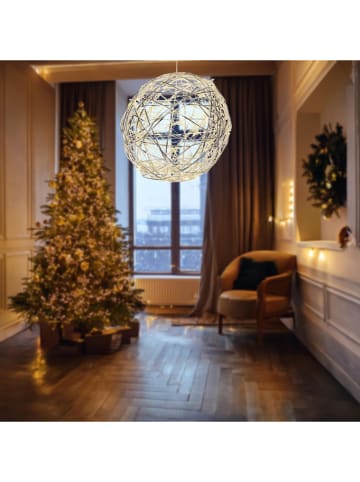 WellHome LED-Dekoanhänger in Silber - Ø 25 cm