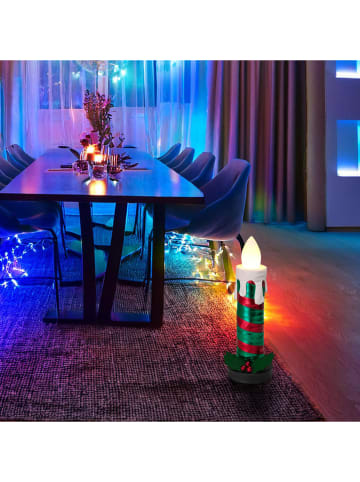 WellHome Figurka dekoracyjna LED w kolorze zielono-czerwonym - wys. 60 cm