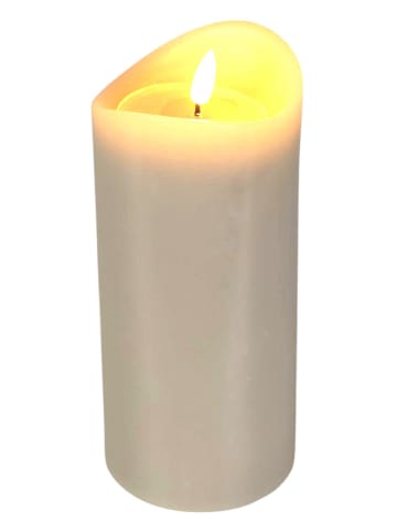 WellHome LED-Kerze in Grau - (H)20 x Ø 9 cm