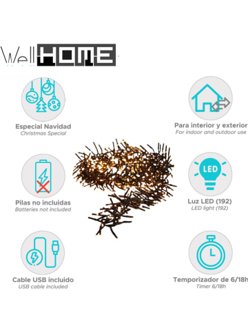 WellHome Cluster ledlichtketting warmwit - (L)104 m