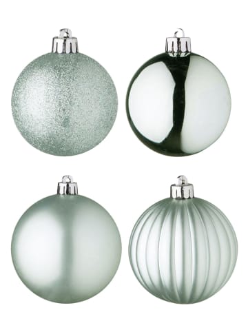 WellHome Kerstballen groen/wit - 100 stuks