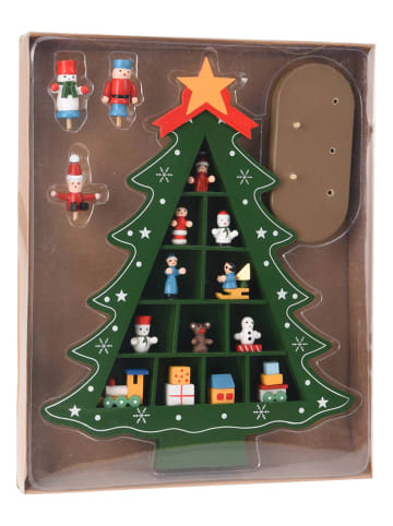 WellHome Dekoracja w kolorze zielonym - 23 x 30,5 x 6 cm