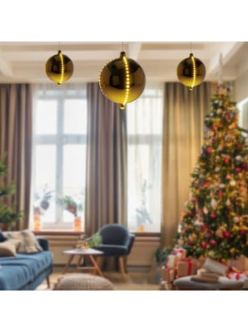 WellHome Ledkerstbal goudkleurig - Ø 15 cm