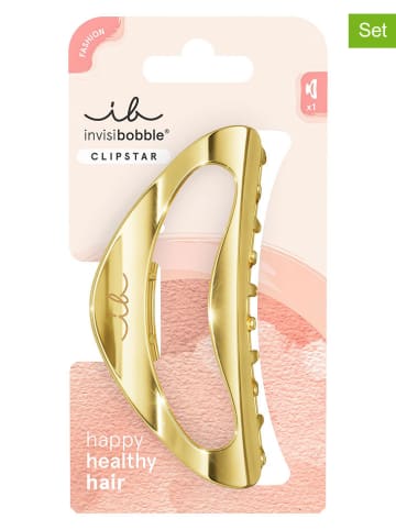 Invisibobble 2er-Set: Haarspange in Gold
