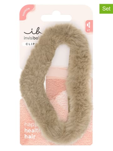 Invisibobble 2er-Set: Haarspange  in Beige