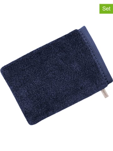 ESPRIT 6-delige set: washandjes "Modern Solid" donkerblauw