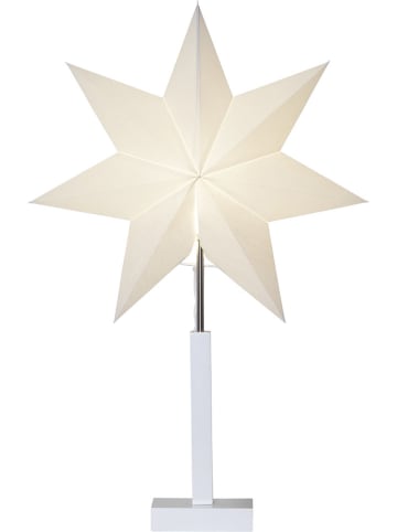 STAR Trading Standleuchte "Karo" in Beige/ Weiß - (B)43 x (H)70 cm