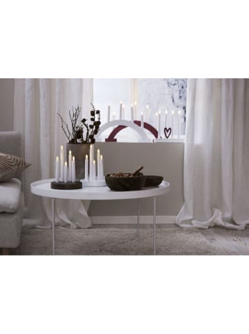 STAR Trading Lampa dekoracyjna LED "Doris" w kolorze biało-brązowym - 24 x  Ø 17,5 cm