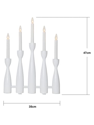 STAR Trading Lampa dekoracyjna "Midja 2.0" w kolorze białym - 35 x 47 cm