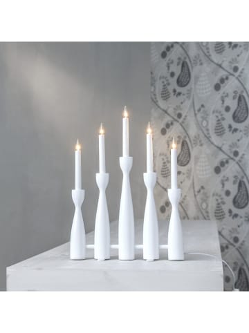 STAR Trading Fensterleuchter "Midja 2.0" in Weiß - (B)35 x (H)47 cm