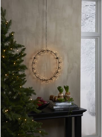 STAR Trading LED-Kranz "Dew Drop Flower" in Warmweiß - Ø 35 cm