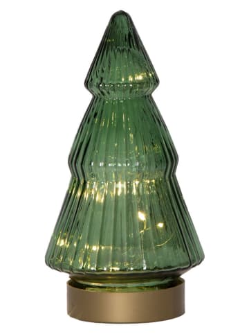 STAR Trading Figurka dekoracyjna LED w kolorze zielonym - wys. 19,5 x Ø 10,5 cm
