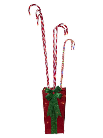 Leddecoratie "Candy Cane" groen/rood - (H)150 cm