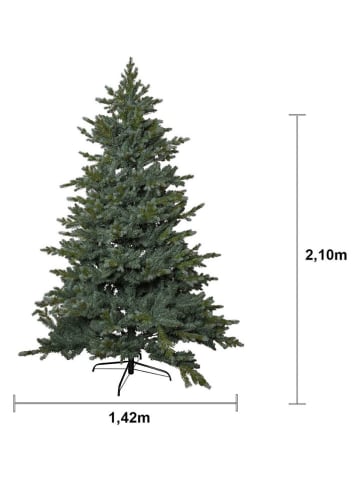 STAR Trading Weihnachtsbaum "Greyland" in Grau - (H)210 x Ø 142 cm