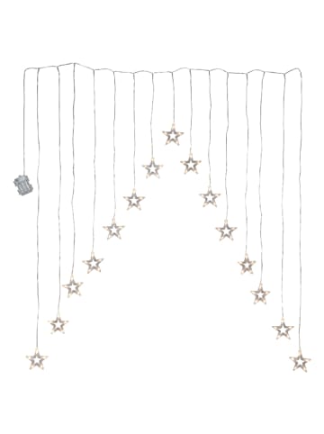 STAR Trading LED-Lichtervorhang "Decystar" in Transparent - (B)120 x (H)124