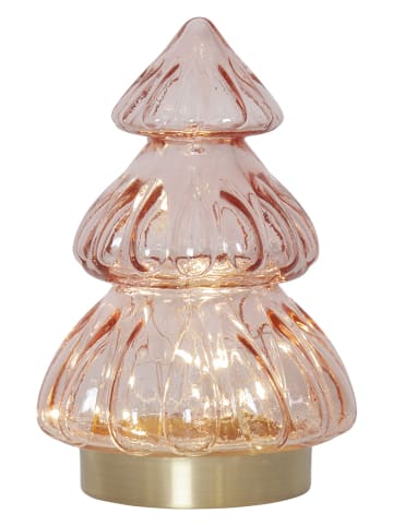 STAR Trading Figurka dekoracyjna LED "Abete" w kolorze jasnoróżowym - wys. 18 cm