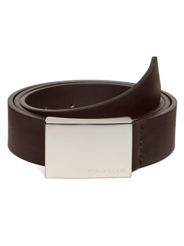 Polo Club Leren riem donkerbruin