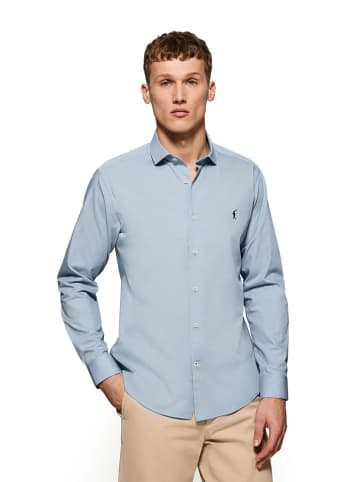 Polo Club Blouse - slim fit - lichtblauw