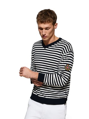 Polo Club Pullover in Schwarz/ Weiß