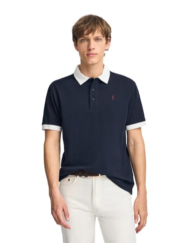 Polo Club Poloshirt in Dunkelblau/ Weiß