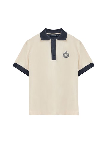Polo Club Poloshirt in Creme/ Dunkelblau
