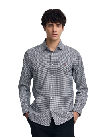 Polo Club Hemd - Slim fit - in Weiß/ Schwarz