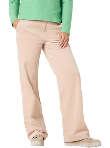 Timezone Spodnie sztruksowe w kolorze beżowym