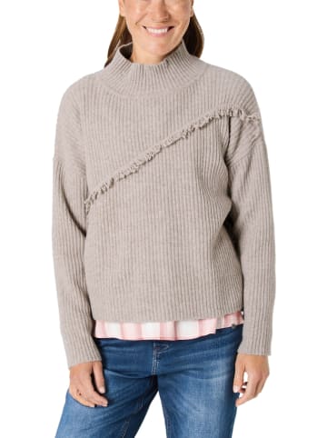 Timezone Sweter w kolorze beżowym