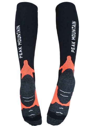 Peak Mountain Ski-/ Snowboardsocken "Achocks" in Schwarz/ Orange