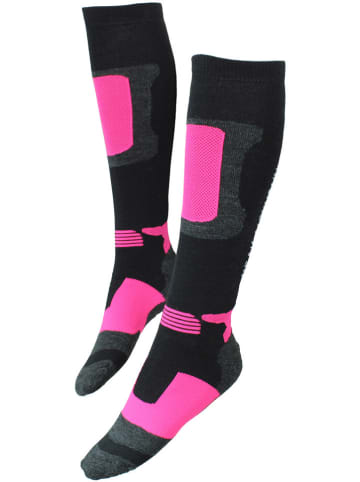 Peak Mountain Ski-/ Snowboardsocken "Achocks" in Schwarz/ Pink