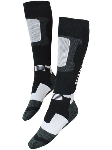 Peak Mountain Skarpety narciarskie "Achocks" w kolorze czarno-białym