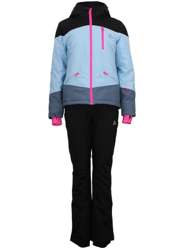 Peak Mountain 2-częściowy zestaw narciarski "Acorse" w kolorze niebiesko-czarnym