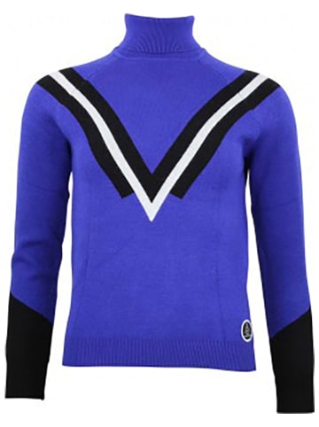 Peak Mountain Rollkragenpullover in Blau/ Schwarz