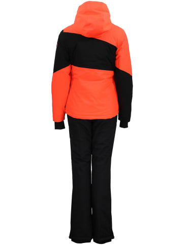 Peak Mountain 2tlg. Ski-/ Snowboardoutfit "Anice" in Orange/ Schwarz