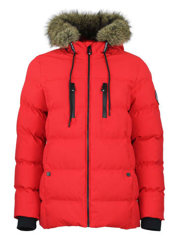 Peak Mountain Doorgestikte jas "Anory" rood