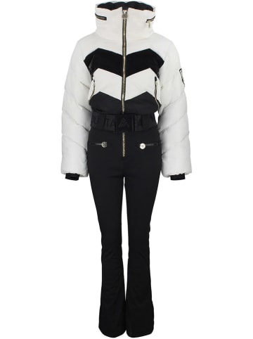 Peak Mountain Kombinezon narciarski "Antiero" w kolorze czarno-białym