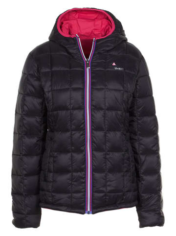 Peak Mountain Wende-Steppjacke in Schwarz/Pink