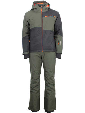 Peak Mountain 2-częściowy zestaw narciarski "Cardio" w kolorze oliwkowo-szarym