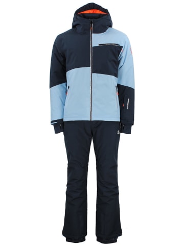 Peak Mountain 2-delige ski-/snowboardoutfit "Cardio" donkerblauw/lichtblauw