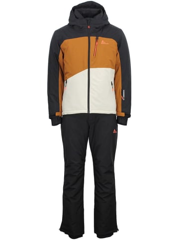 Peak Mountain 2-częściowy zestaw narciarski "Cerome" w kolorze szaro-jasnobrązowym