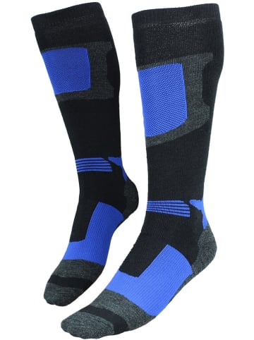 Peak Mountain Ski-/snowboardsokken "Chocks" zwart/blauw