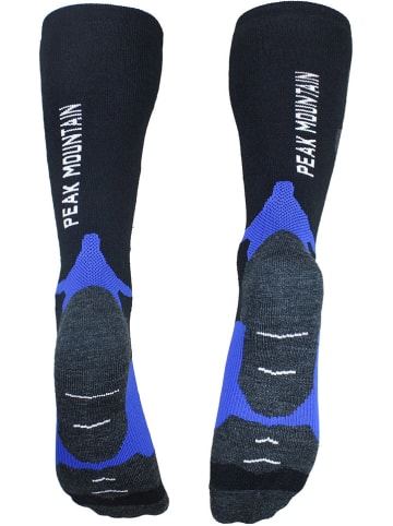 Peak Mountain Ski-/snowboardsokken "Chocks" zwart/blauw