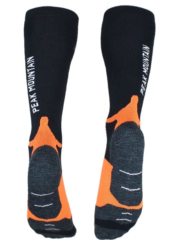 Peak Mountain Ski-/ Snowboardsocken "Chocks" in Schwarz/ Orange